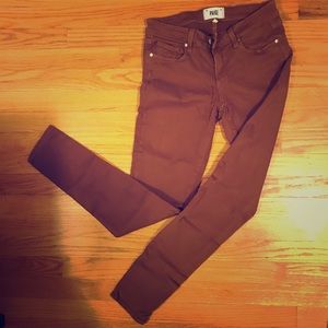 Paige Verdugo skinny jeans in brown, size 28